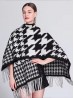 Premium Soft Houndstooth Cape W/ Fringes